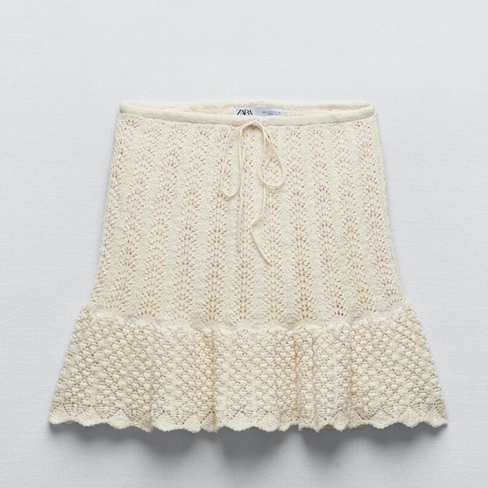 Zara Pointelle Knit Skirt